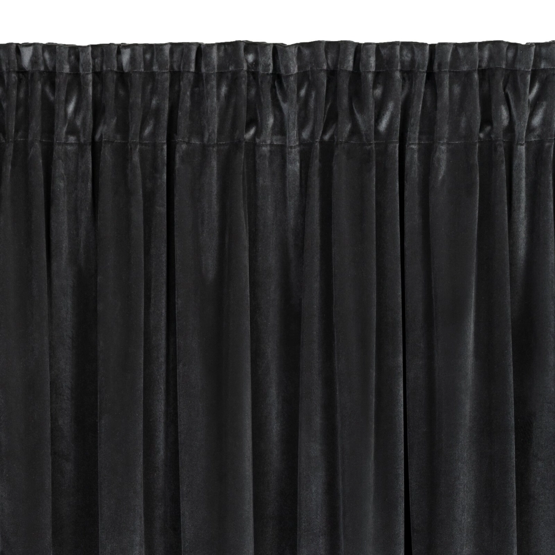 Záves 140x270 cm zamatový čierny na riasiacu pásku tunel MARION