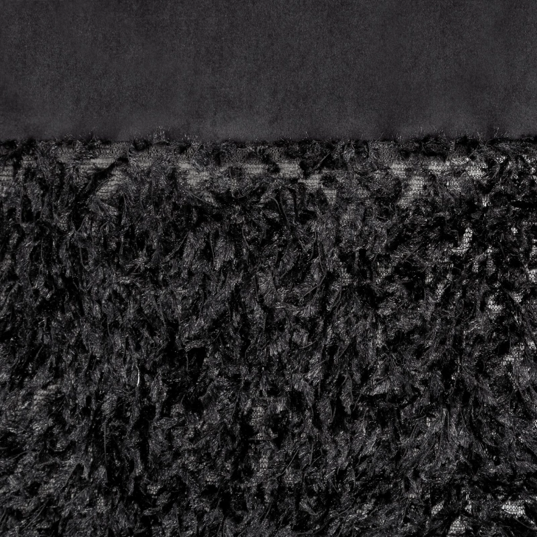 Záves 140x270 cm zamatový čierny na riasiacu pásku tunel MARION