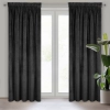 Záves 140x270 cm zamatový čierny na riasiacu pásku VILLA