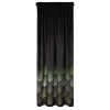 Záves 140x270 cm zamatový čierny, olivový na riasiacu pásku ANGELINA