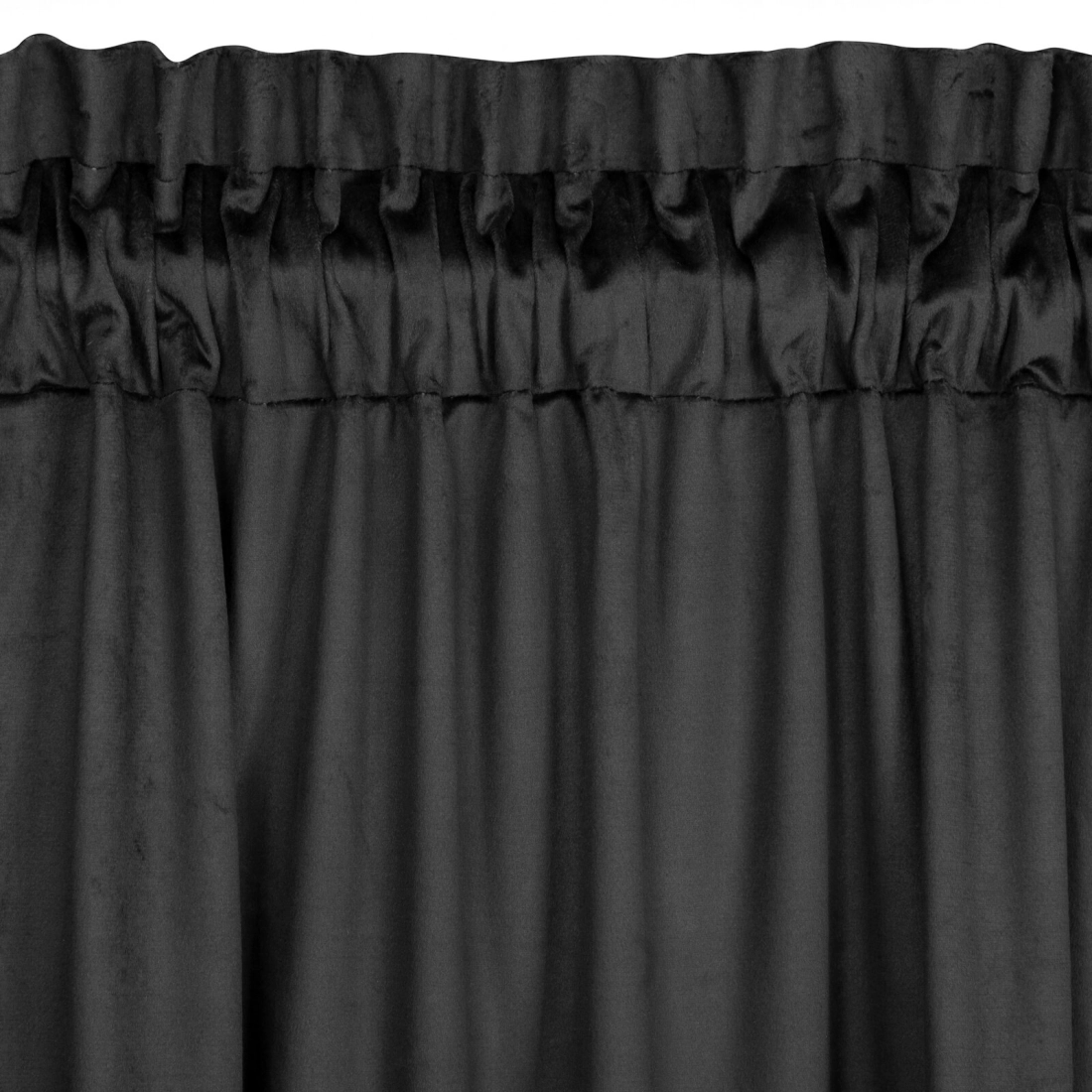 Záves 140x270 cm zamatový čierny, olivový na riasiacu pásku ANGELINA