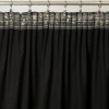 Záves 140x270 cm zamatový čierny s potlačou listov na riasiacu pásku FELIS