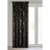 Záves 140x270 cm zamatový čierny so vzorom mramoru na riasiacu pásku DORI