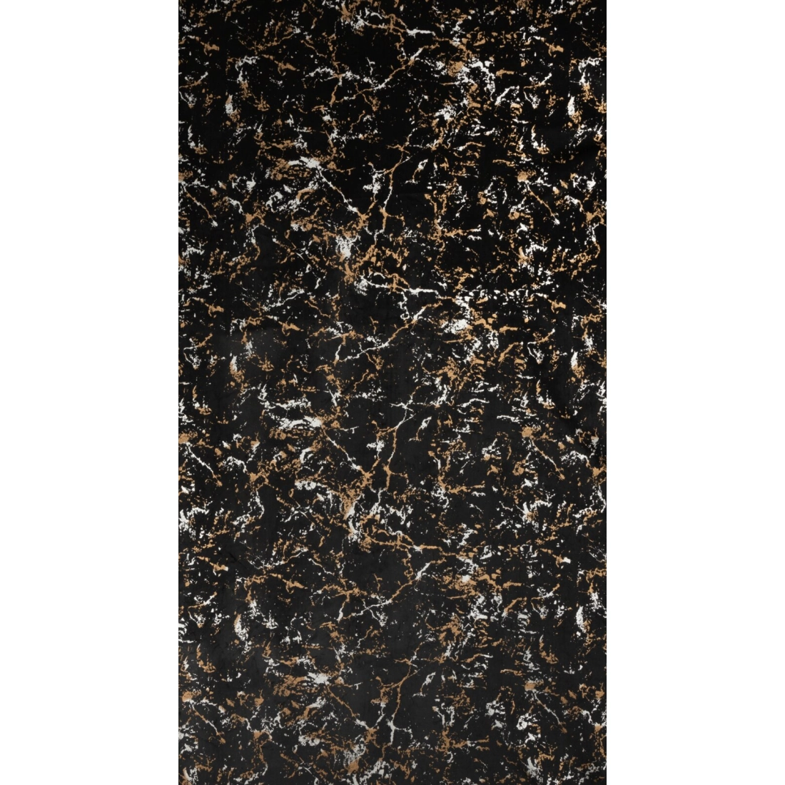 Záves 140x270 cm zamatový čierny so vzorom mramoru na riasiacu pásku DORI