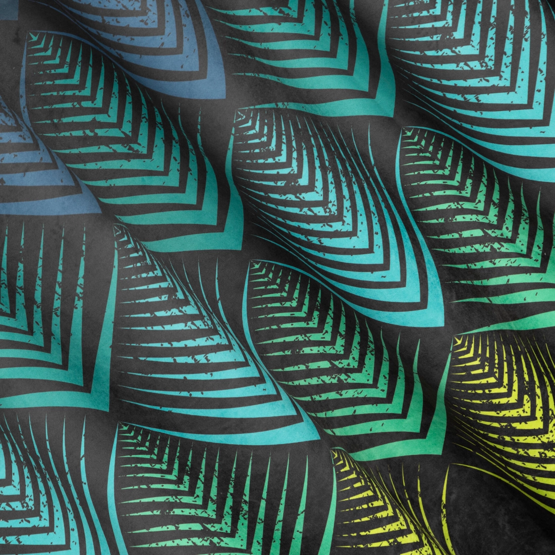 Záves 140x270 cm zamatový čierny, tyrkysový na riasiacu pásku ANGELINA