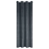 Záves 140x270 cm zamatový grafitový na kovové krúžky ANTARA