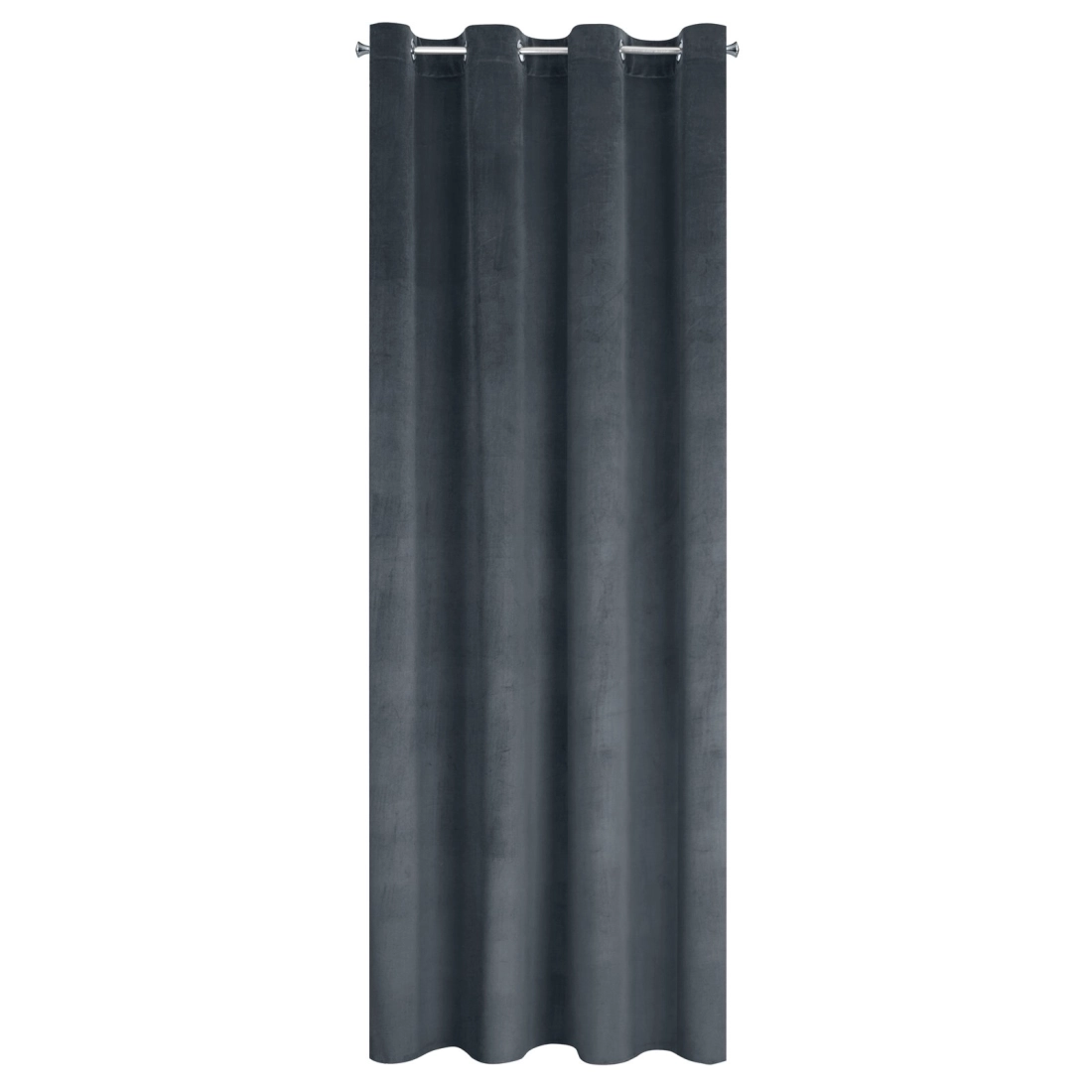 Záves 140x270 cm zamatový grafitový na kovové krúžky ANTARA