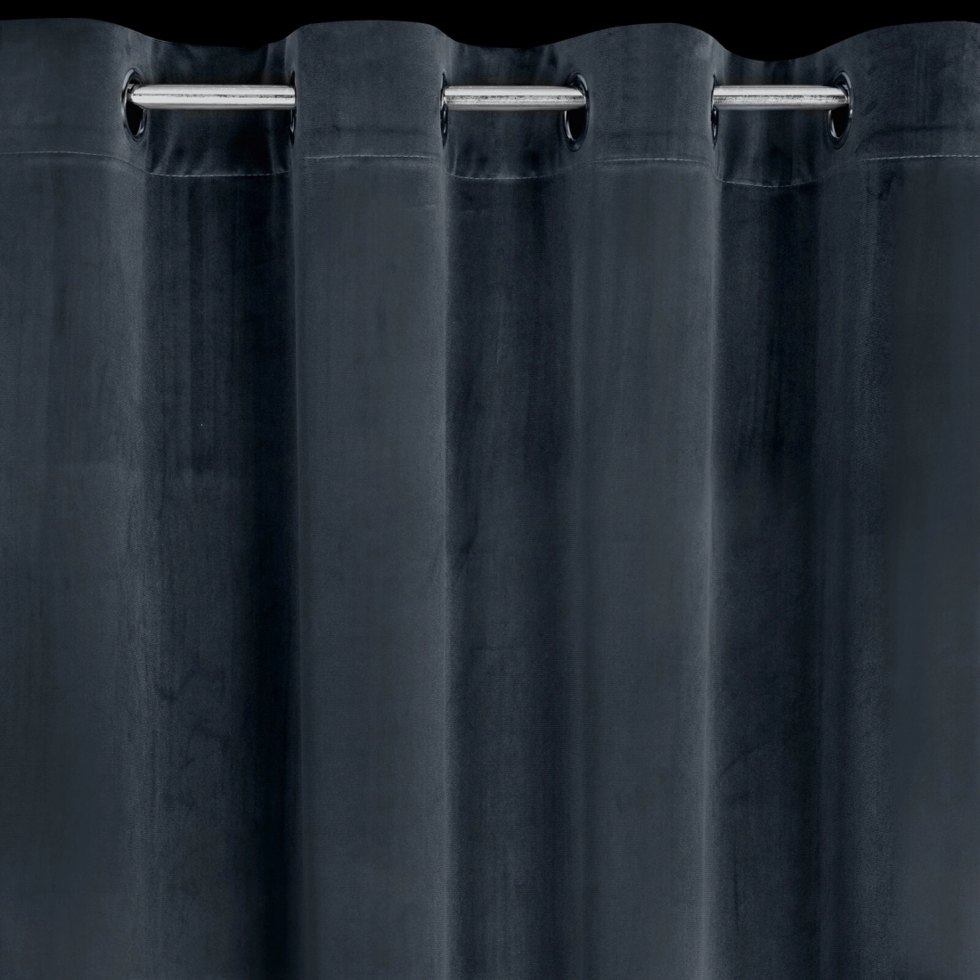 Záves 140x270 cm zamatový grafitový na kovové krúžky ANTARA