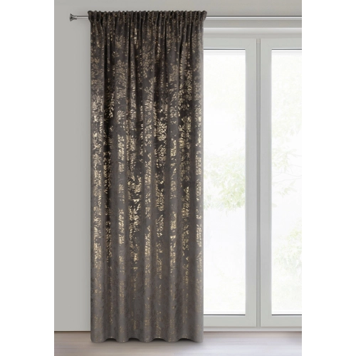 Záves 140x270 cm zamatový grafitový na riasiacu pásku FELIS