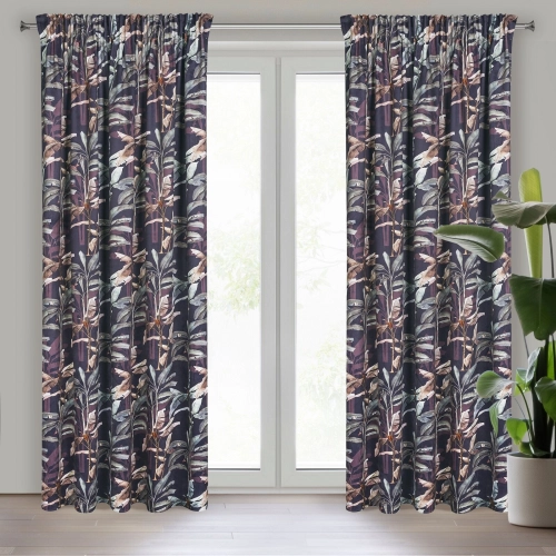 Záves 140x270 cm zamatový grafitový na riasiacu pásku NICOL