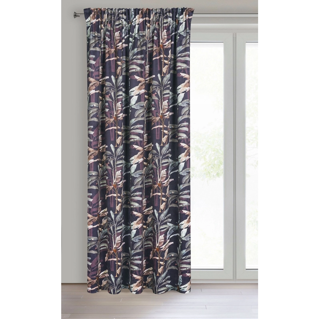 Záves 140x270 cm zamatový grafitový na riasiacu pásku NICOL