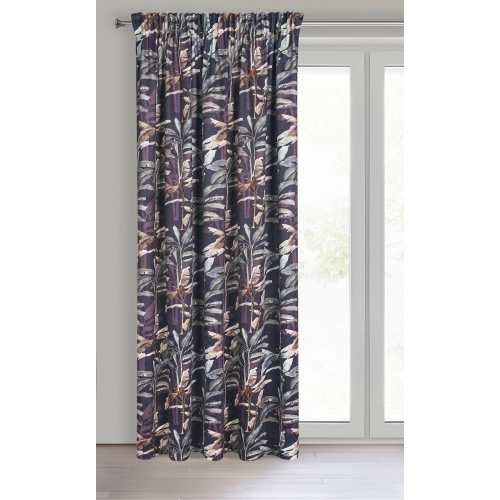 Záves 140x270 cm zamatový grafitový na riasiacu pásku NICOL