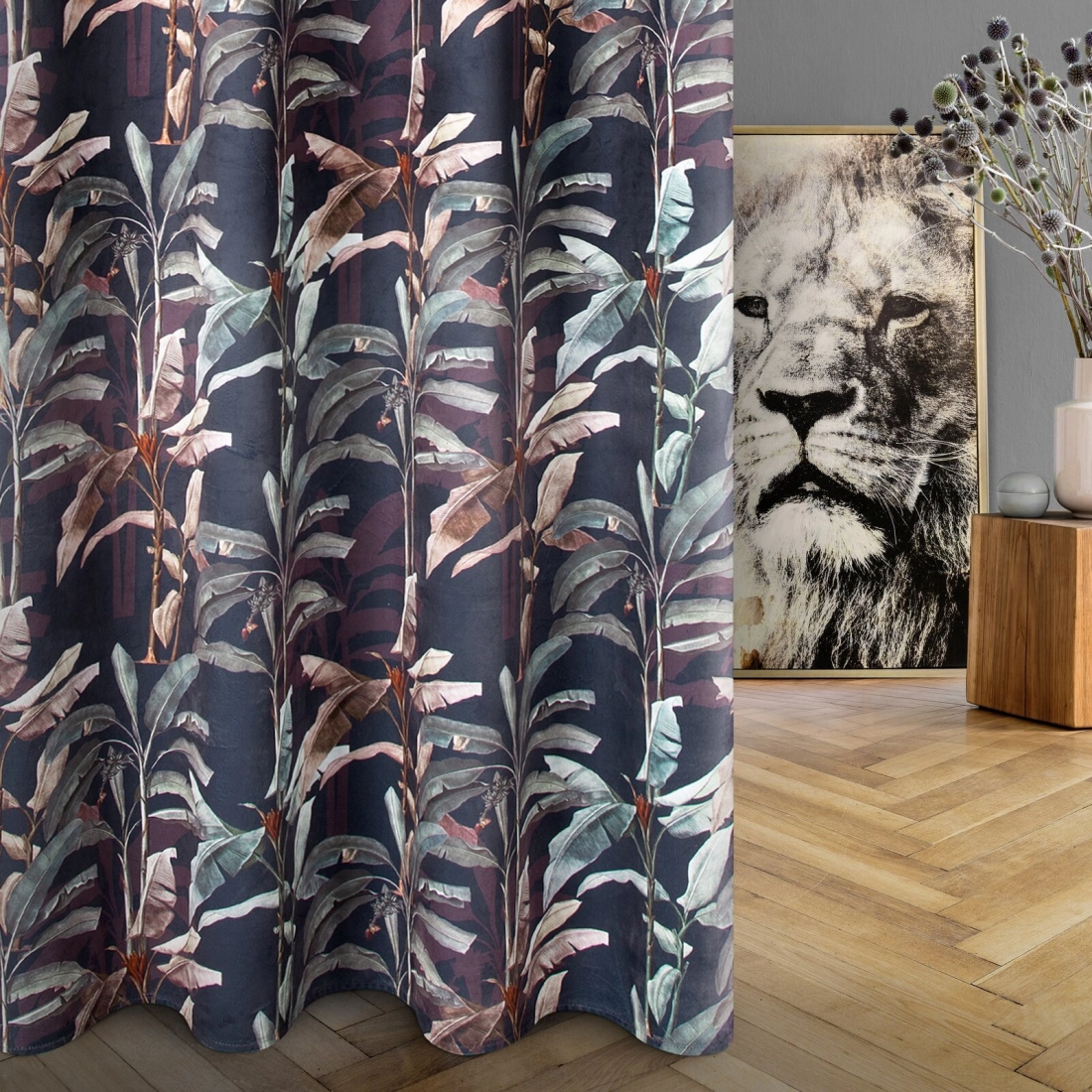 Záves 140x270 cm zamatový grafitový na riasiacu pásku NICOL