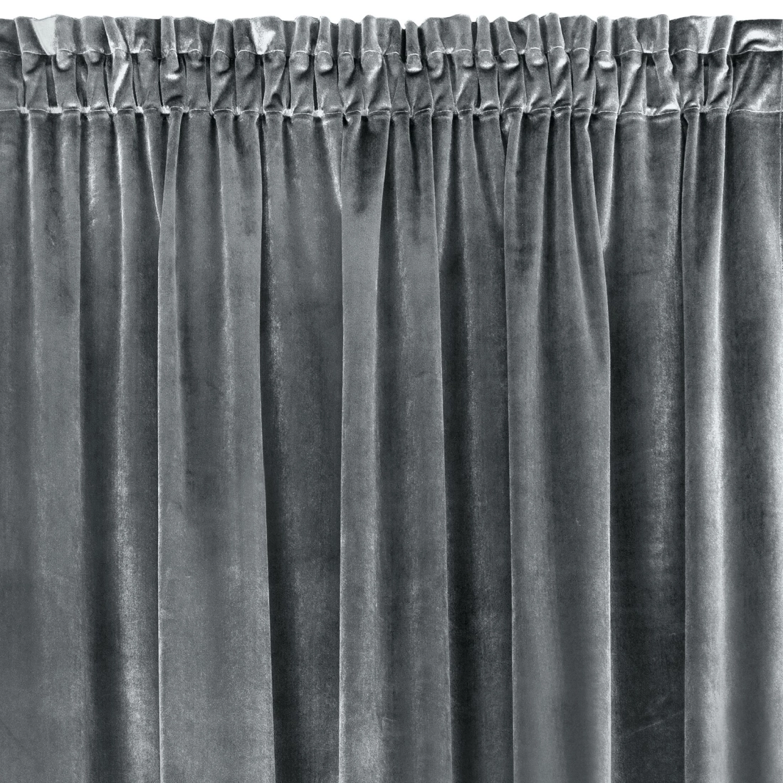 Záves 140x270 cm zamatový grafitový na riasiacu pásku SAMANTA