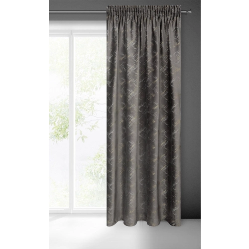 Záves 140x270 cm zamatový grafitový, šampanský na riasiacu pásku ADRIA