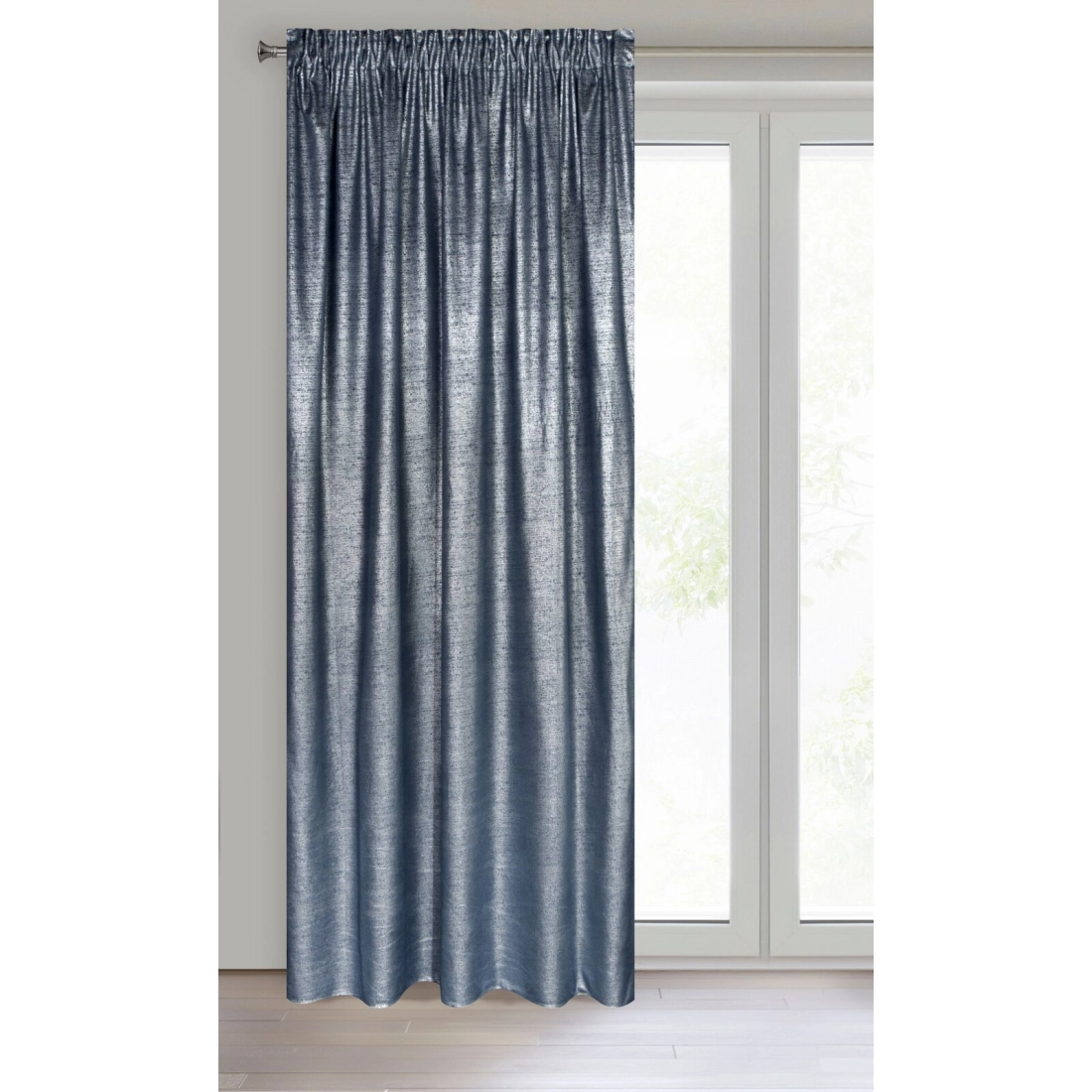 Záves 140x270 cm zamatový granátový strieborný na riasiacu pásku AMBI