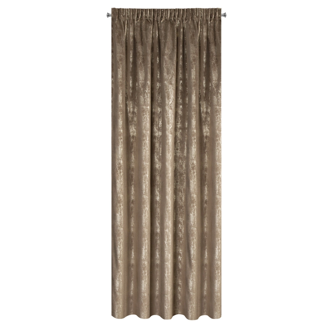 Záves 140x270 cm zamatový hnedý šampanský na riasiacu pásku INGRID