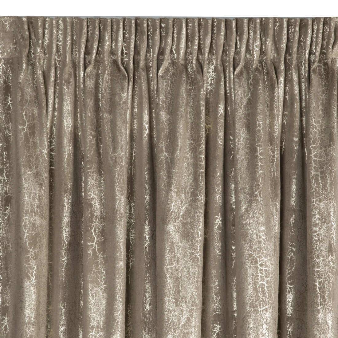 Záves 140x270 cm zamatový hnedý šampanský na riasiacu pásku INGRID