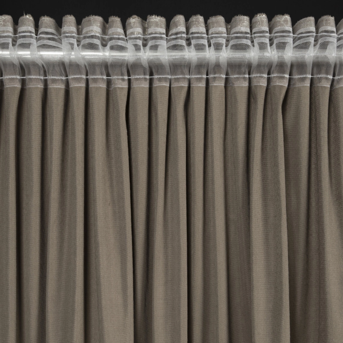 Záves 140x270 cm zamatový hnedý šampanský na riasiacu pásku INGRID