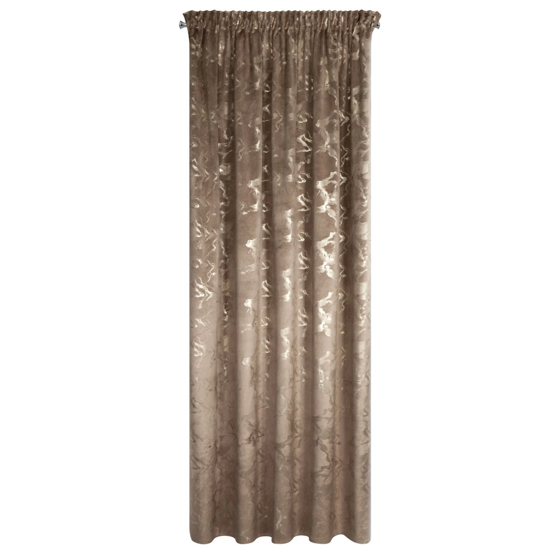 Záves 140x270 cm zamatový hnedý šampanský na riasiacu pásku RAJA