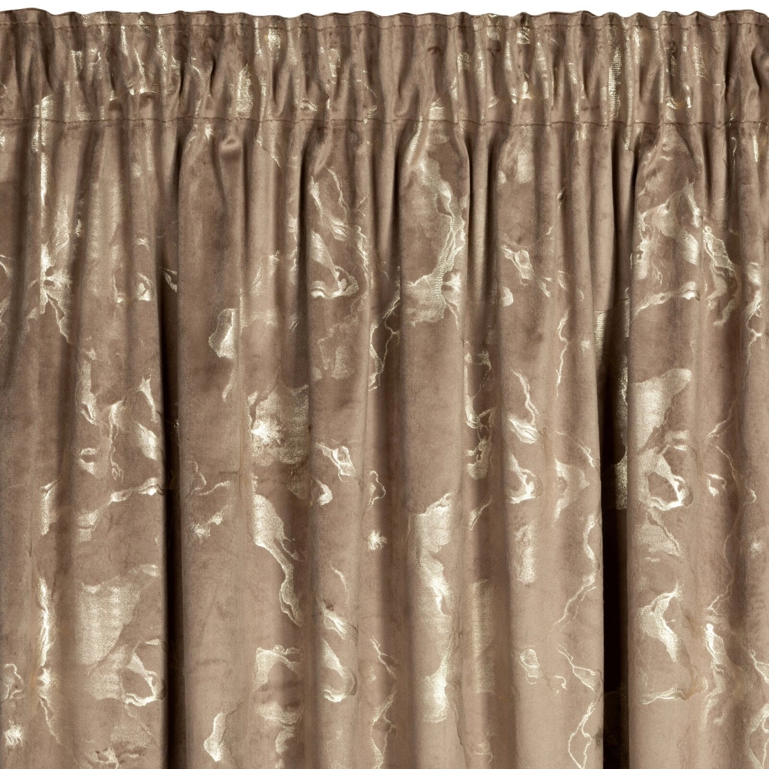 Záves 140x270 cm zamatový hnedý šampanský na riasiacu pásku RAJA