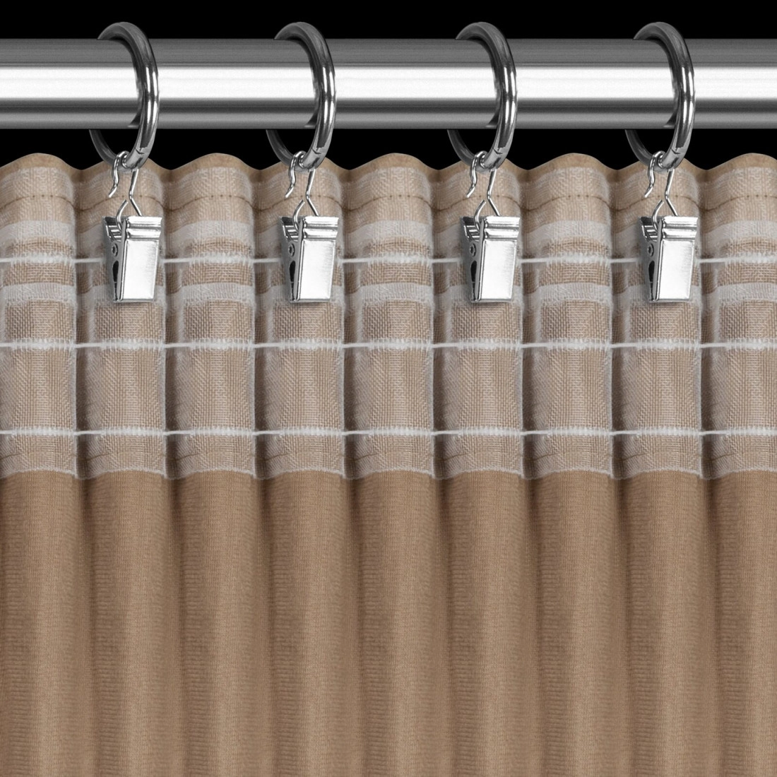 Záves 140x270 cm zamatový hnedý šampanský na riasiacu pásku RAJA