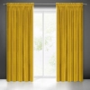 Záves 140x270 cm zamatový horčicový na riasiacu pásku SAMANTA