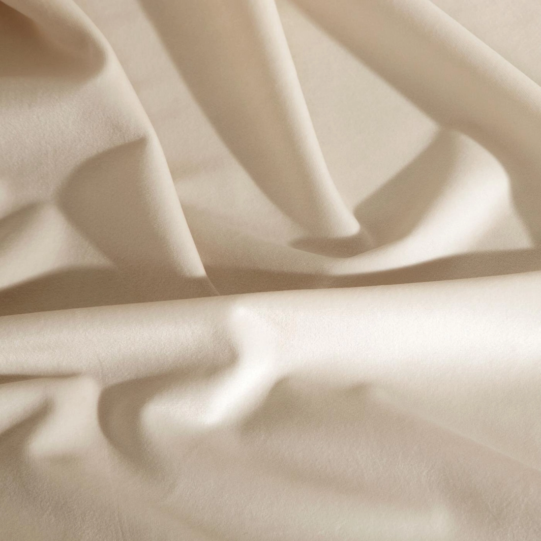 Sametový závěs 140x270 cm světle béžový na řasící pásku VILLA