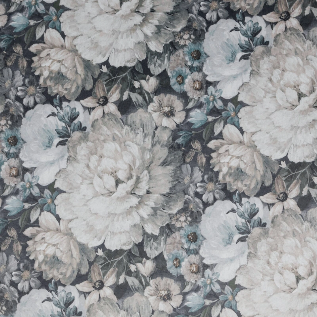 Záves 140x270 cm zamatový krémový, modrý na riasiacu pásku LUCIA