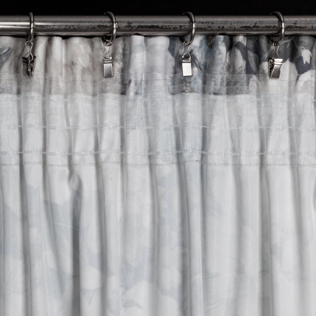 Záves 140x270 cm zamatový krémový, modrý na riasiacu pásku LUCIA