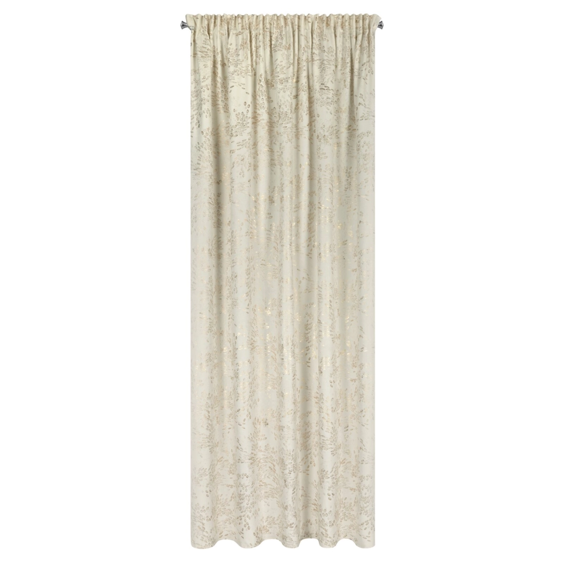 Záves 140x270 cm zamatový krémový na riasiacu pásku FELIS