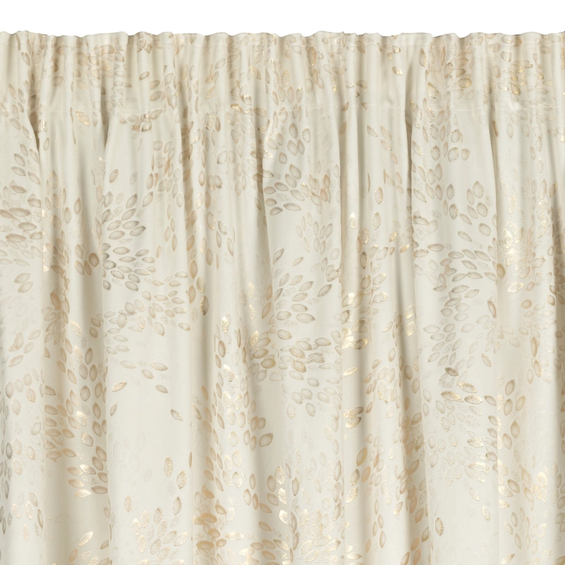 Záves 140x270 cm zamatový krémový na riasiacu pásku FELIS