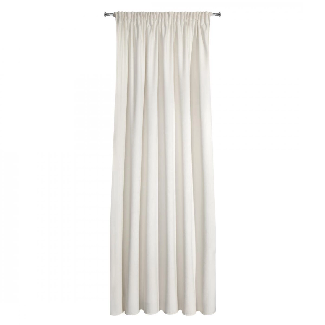 Záves 140x270 cm zamatový krémový na riasiacu pásku VILLA