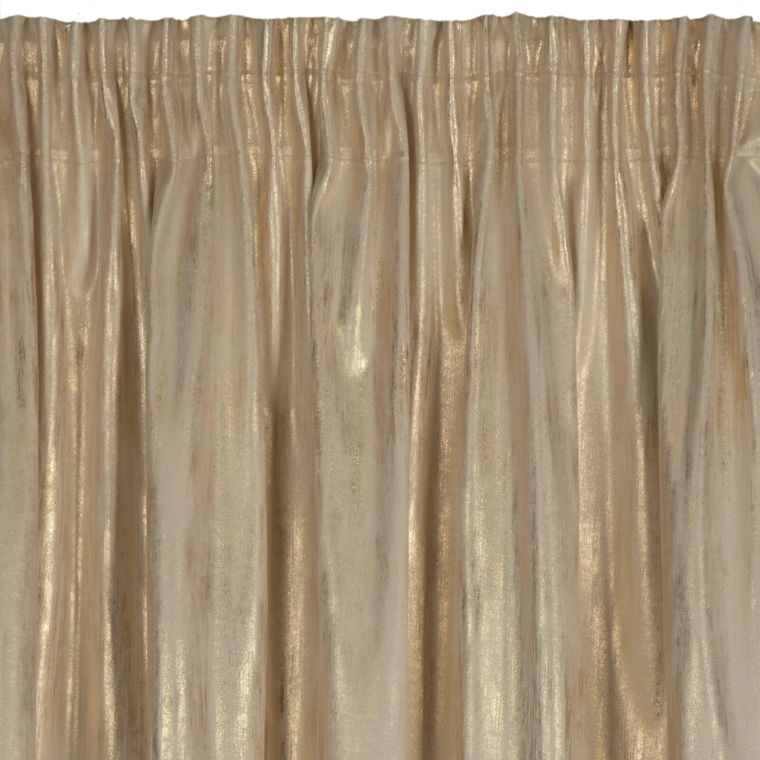 Záves 140x270 cm zamatový krémový šampanský na riasiacu pásku EMILA