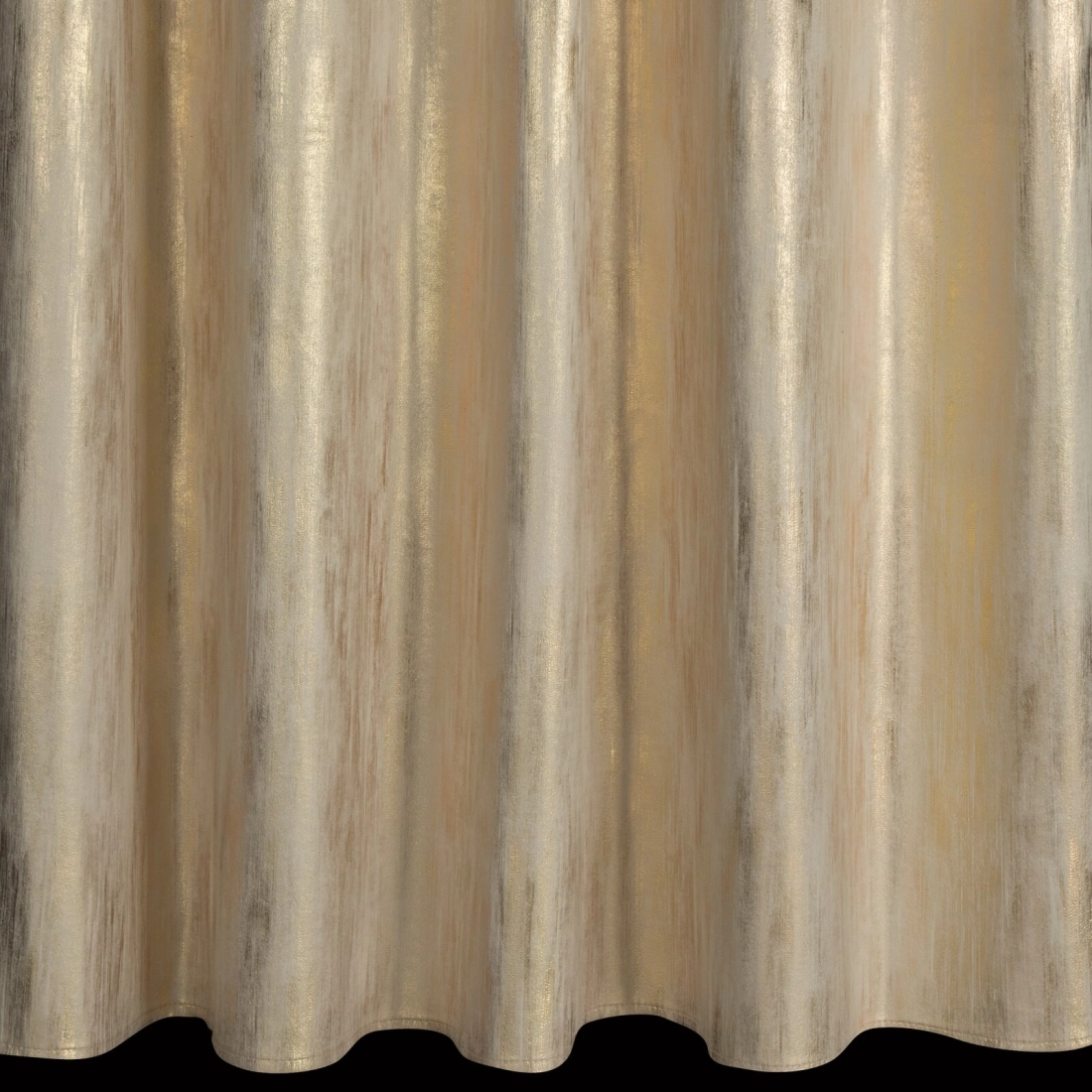 Záves 140x270 cm zamatový krémový šampanský na riasiacu pásku EMILA