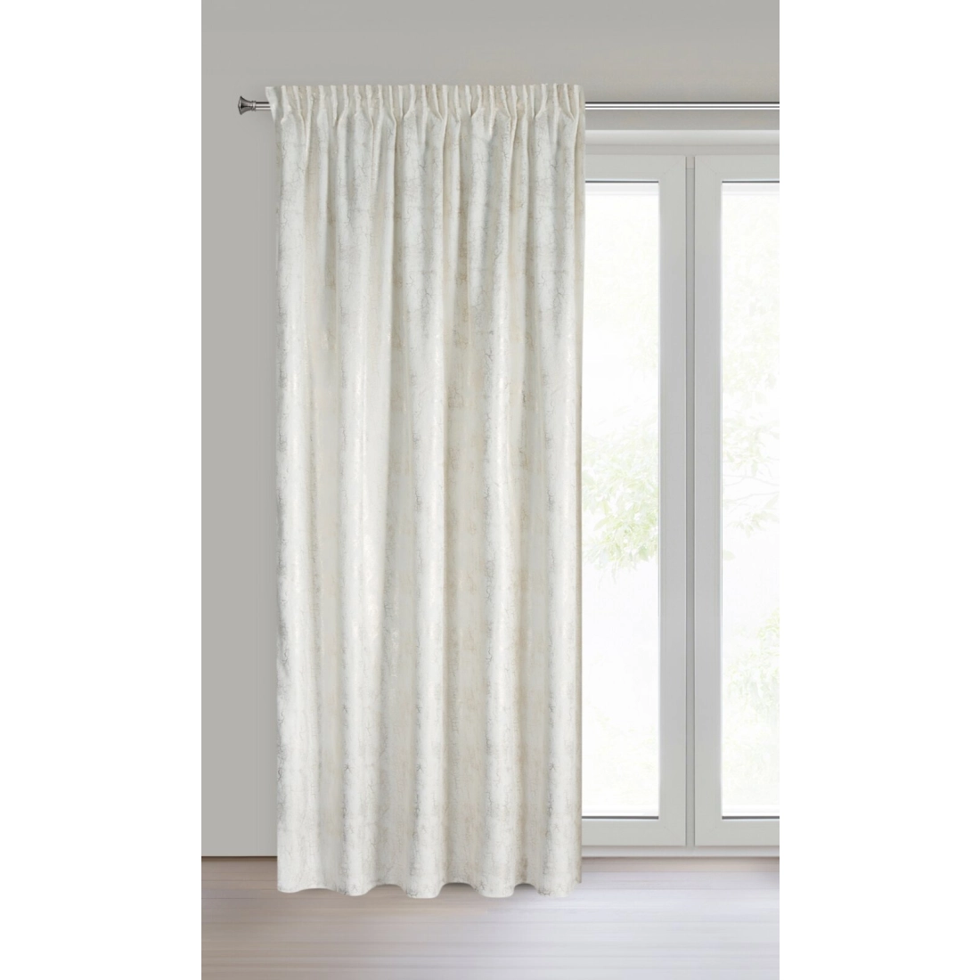 Záves 140x270 cm zamatový krémový šampanský na riasiacu pásku INGRID