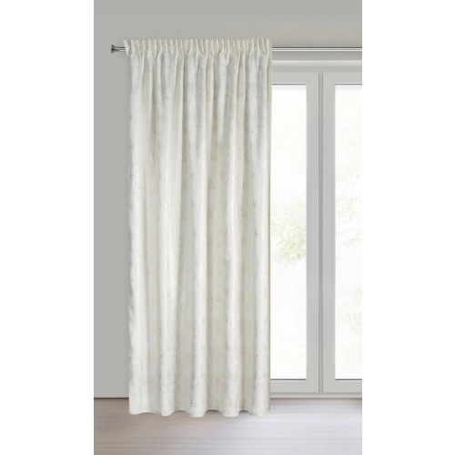 Záves 140x270 cm zamatový krémový šampanský na riasiacu pásku INGRID