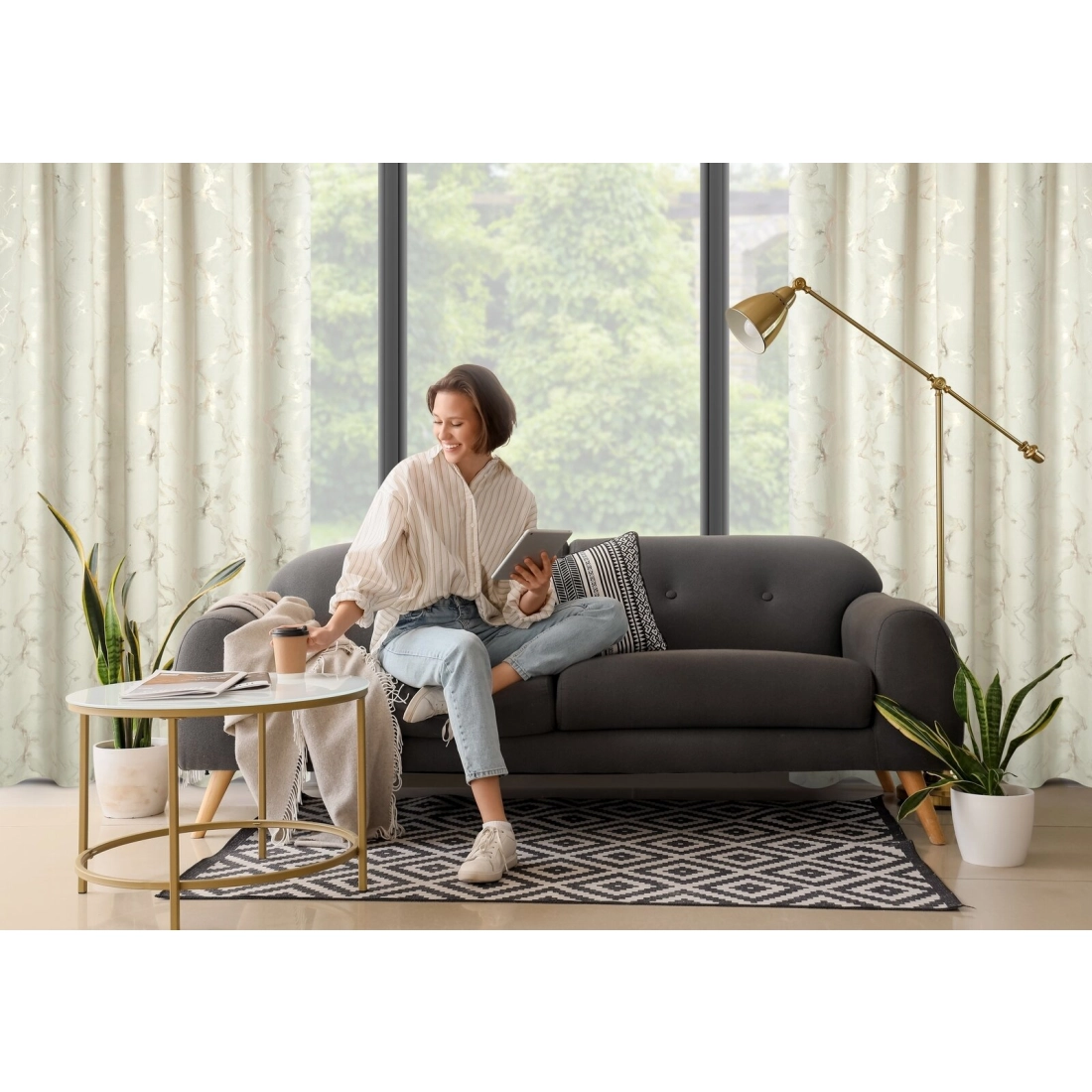 Záves 140x270 cm zamatový krémový šampanský na riasiacu pásku RAJA