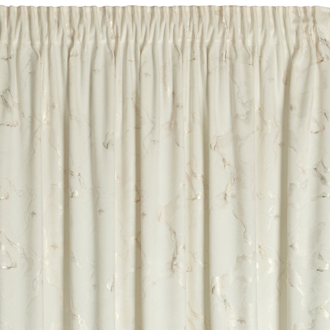 Záves 140x270 cm zamatový krémový šampanský na riasiacu pásku RAJA