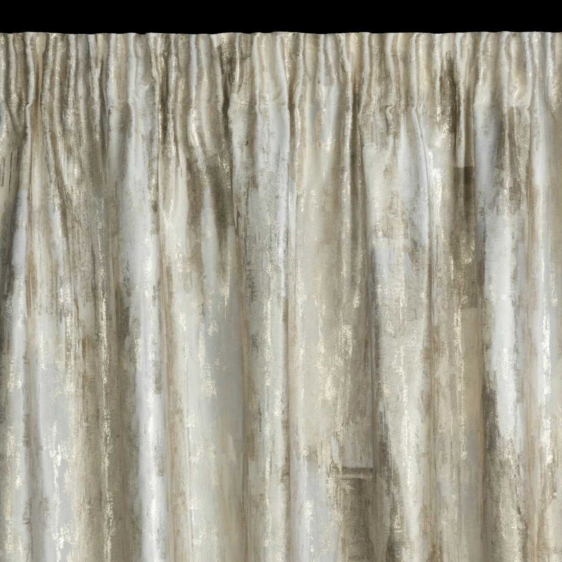 Záves 140x270 cm zamatový krémový so zlatistým mramorovým vzorom na riasiacu pásku ELLA