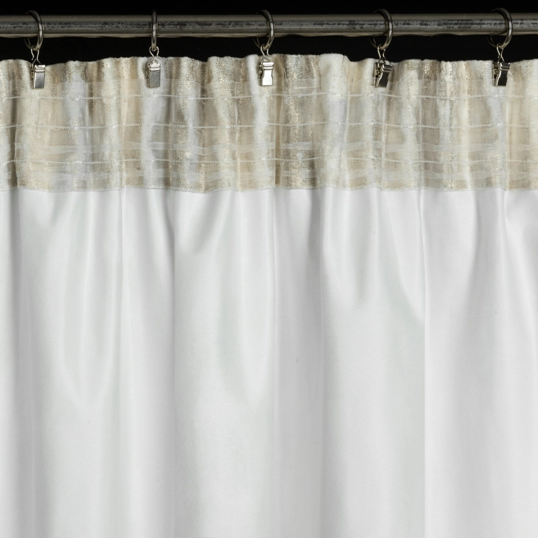 Záves 140x270 cm zamatový krémový so zlatistým mramorovým vzorom na riasiacu pásku ELLA