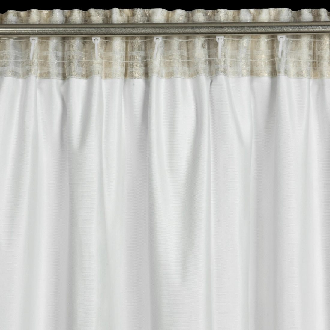 Záves 140x270 cm zamatový krémový so zlatistým mramorovým vzorom na riasiacu pásku ELLA