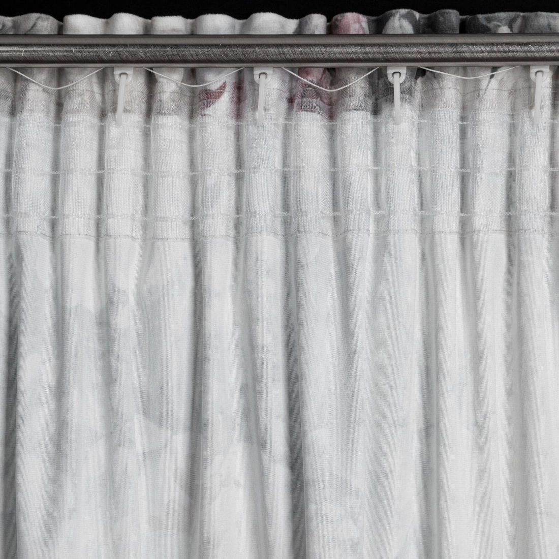 Záves 140x270 cm zamatový krémový, tmavoružový na riasiacu pásku LUCIA