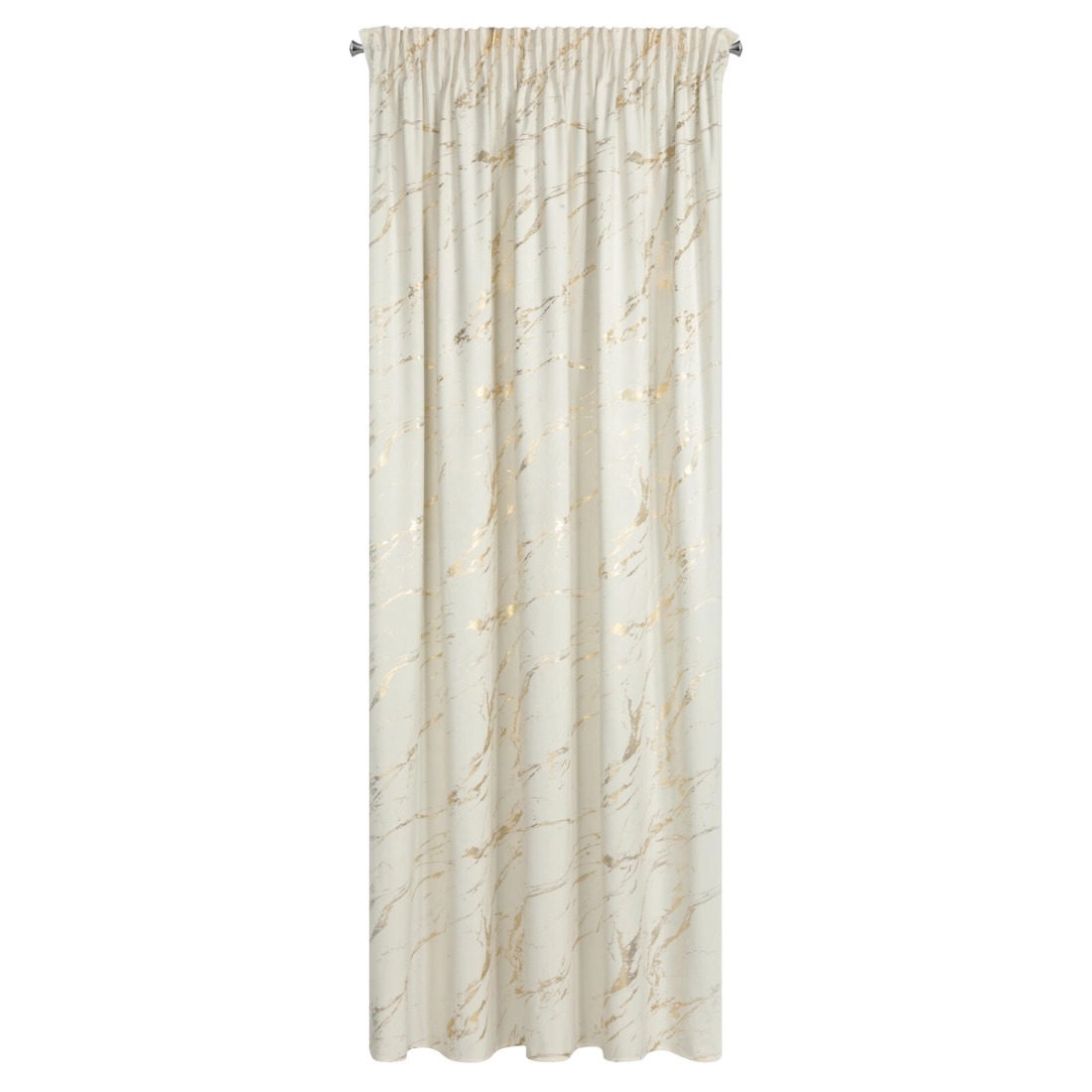 Záves 140x270 cm zamatový krémový zlatistý na riasiacu pásku MOLLY