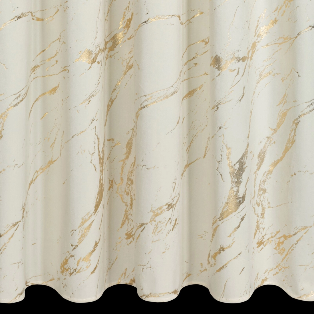 Záves 140x270 cm zamatový krémový zlatistý na riasiacu pásku MOLLY