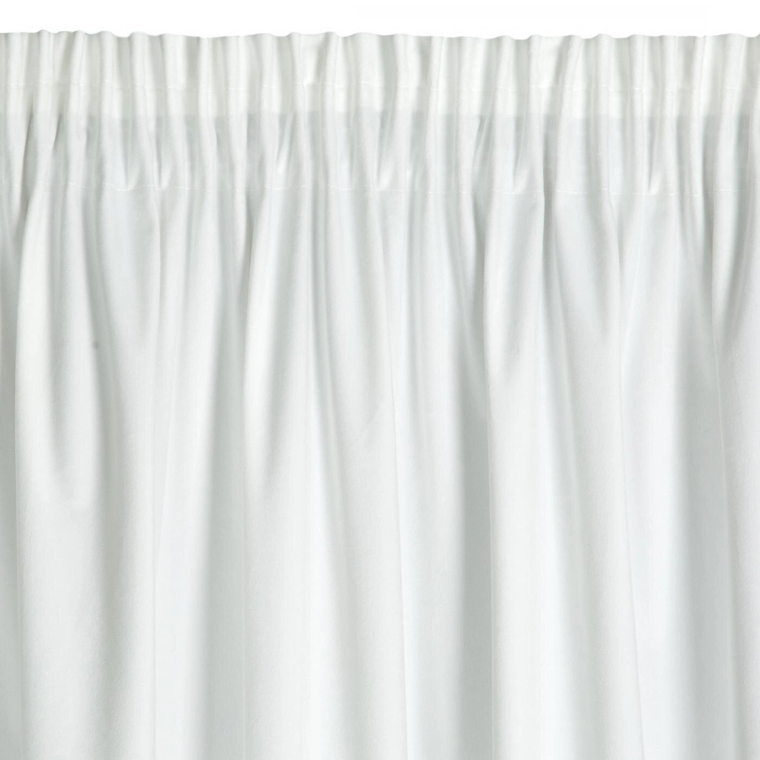 Záves 140x270 cm zamatový matný biely na riasiacu pásku MELANIE