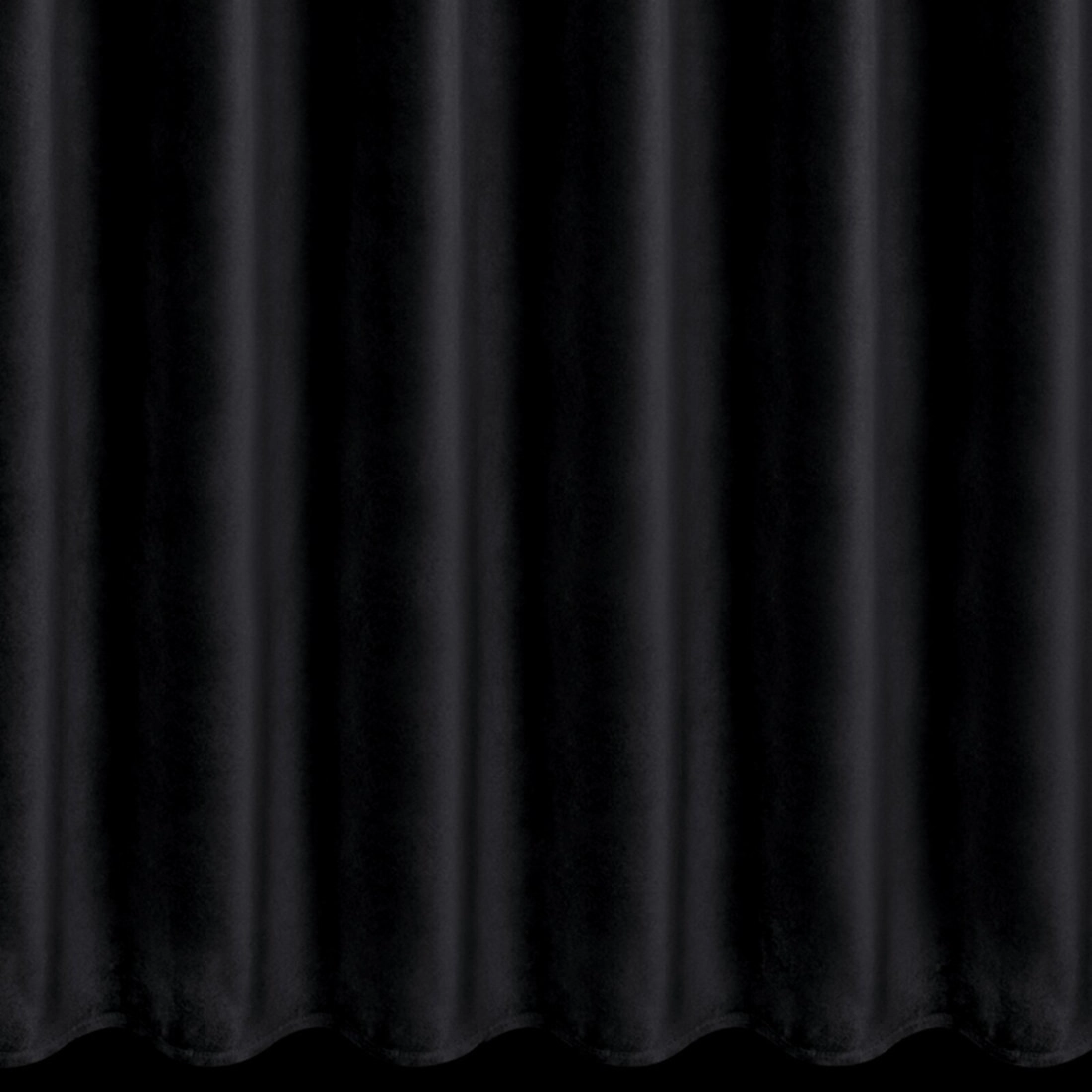 Záves 140x270 cm zamatový matný čierny na riasiacu pásku MELANIE