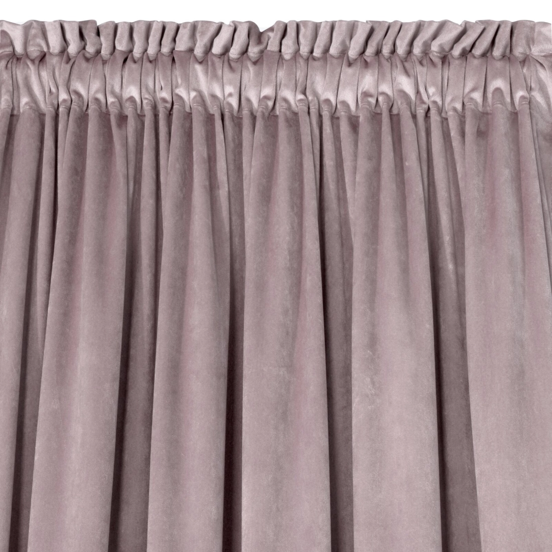 Záves 140x270 cm zamatový matný púdrovo ružový na riasiacu pásku MELANIE