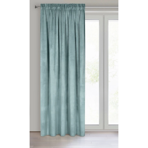 Záves 140x270 cm zamatový matný šalviový na riasiacu pásku MELANIE