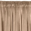 Závěs 140x270 cm sametový matný tmavě béžový na řasící pásku MELANIE